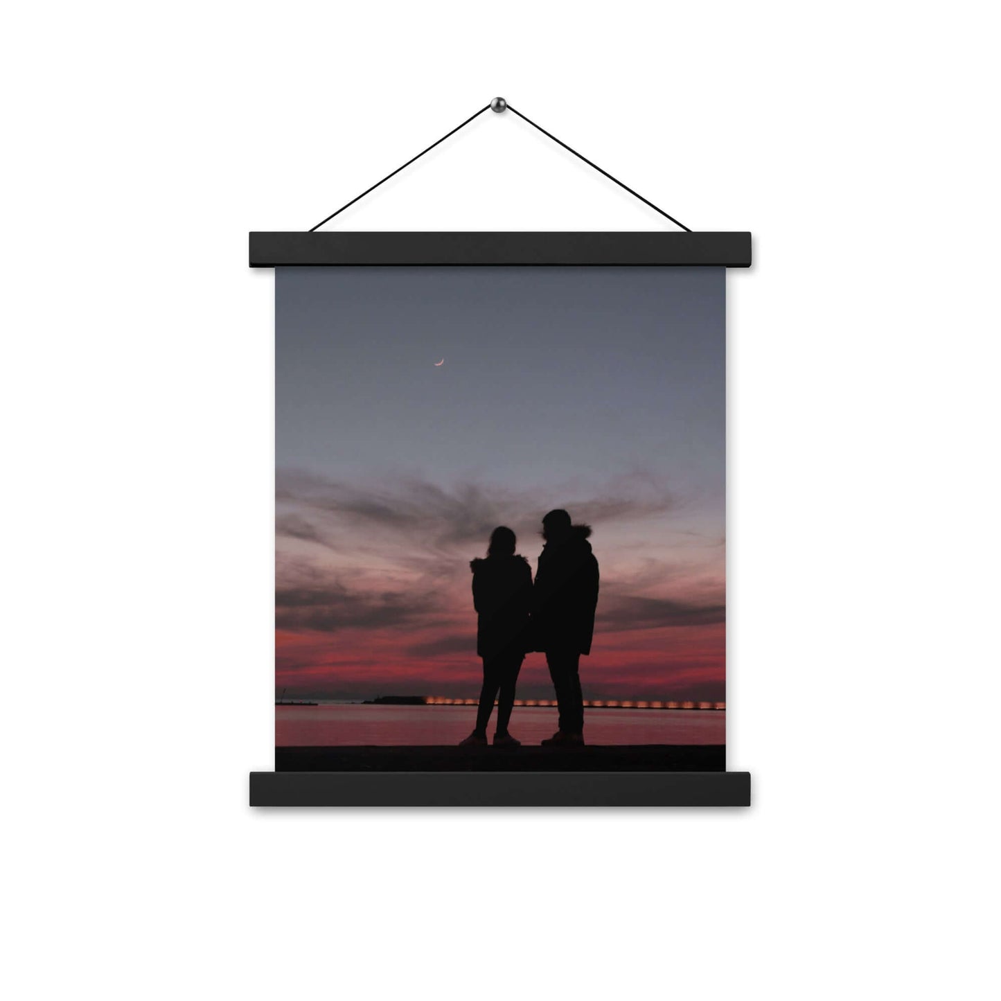 A couple's silhouette during sunset