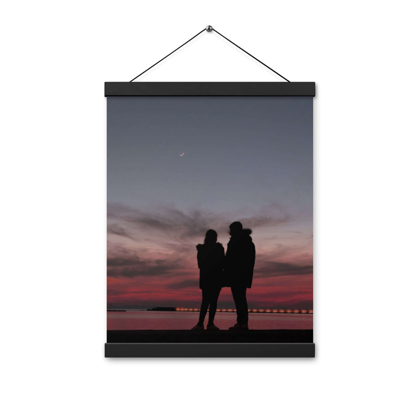 A couple's silhouette during sunset