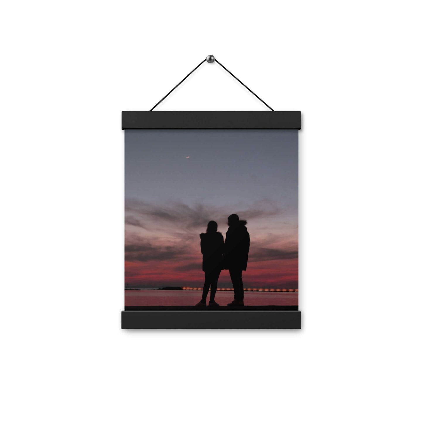 A couple's silhouette during sunset