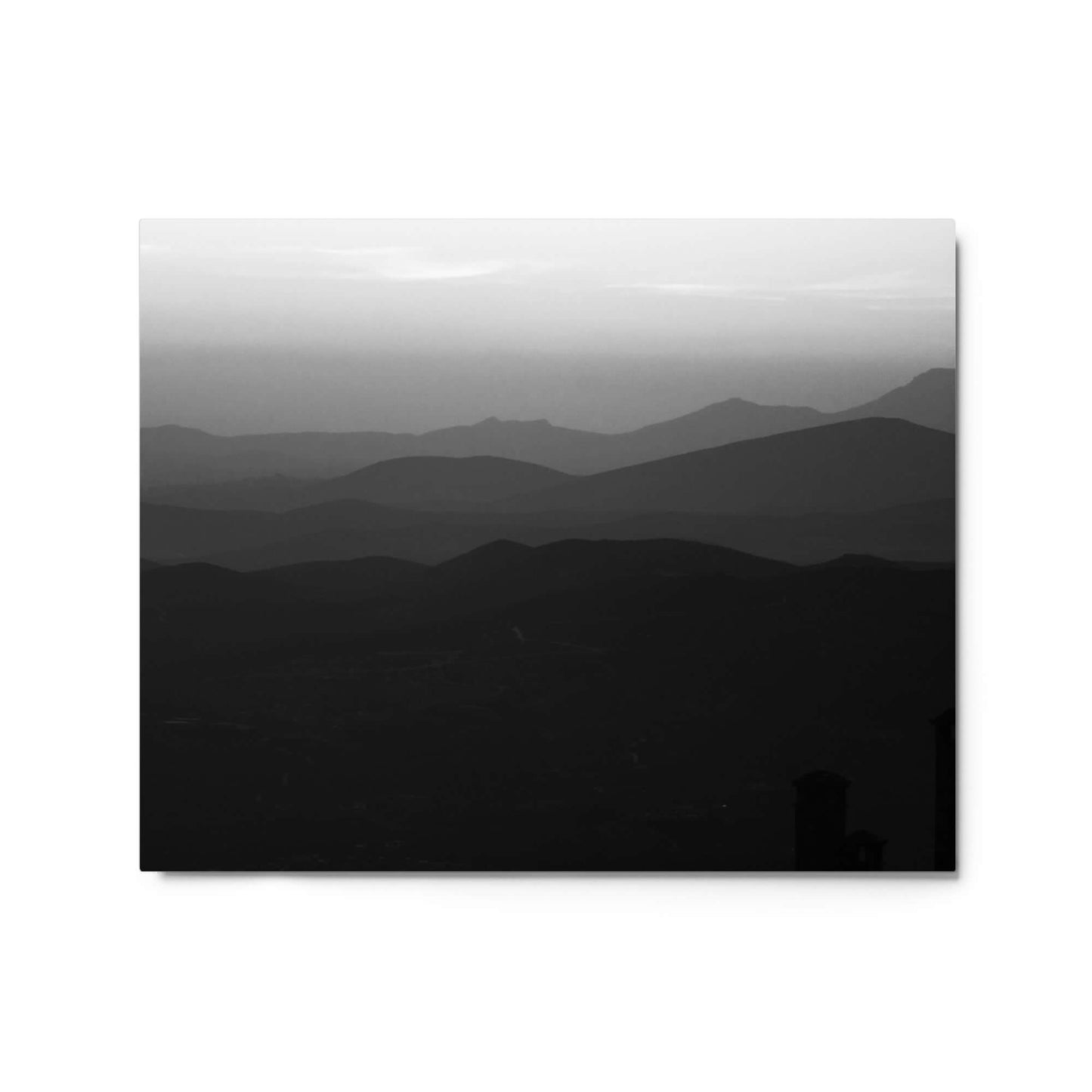 Mountaintops black and white