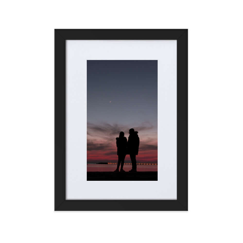 A couple's silhouette during sunset