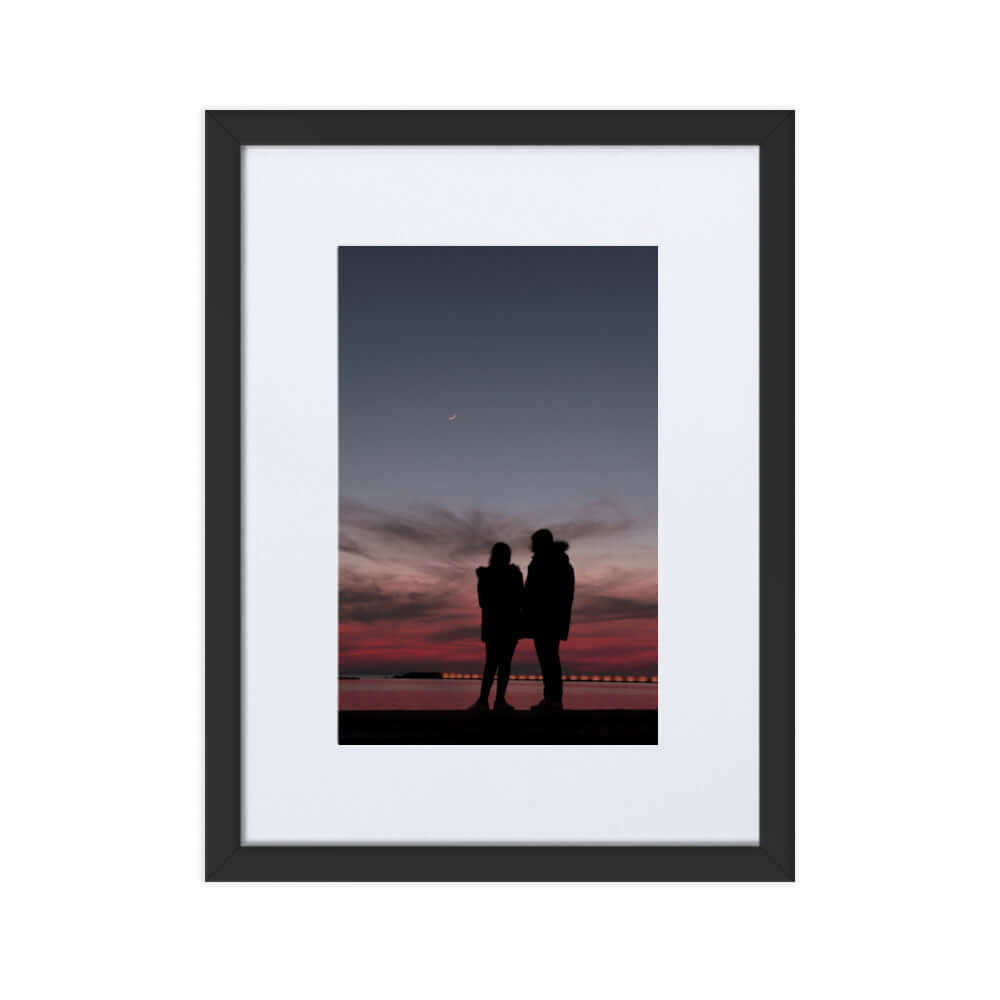 A couple's silhouette during sunset