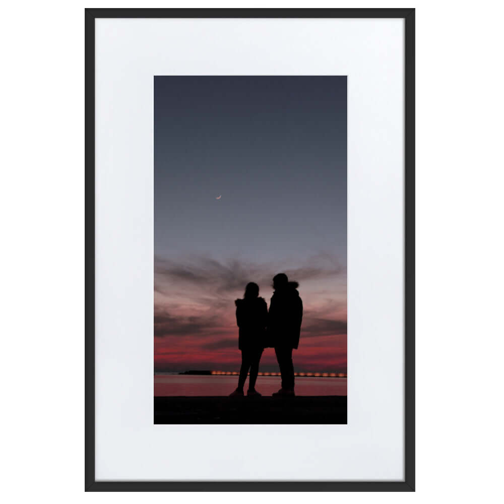 A couple's silhouette during sunset