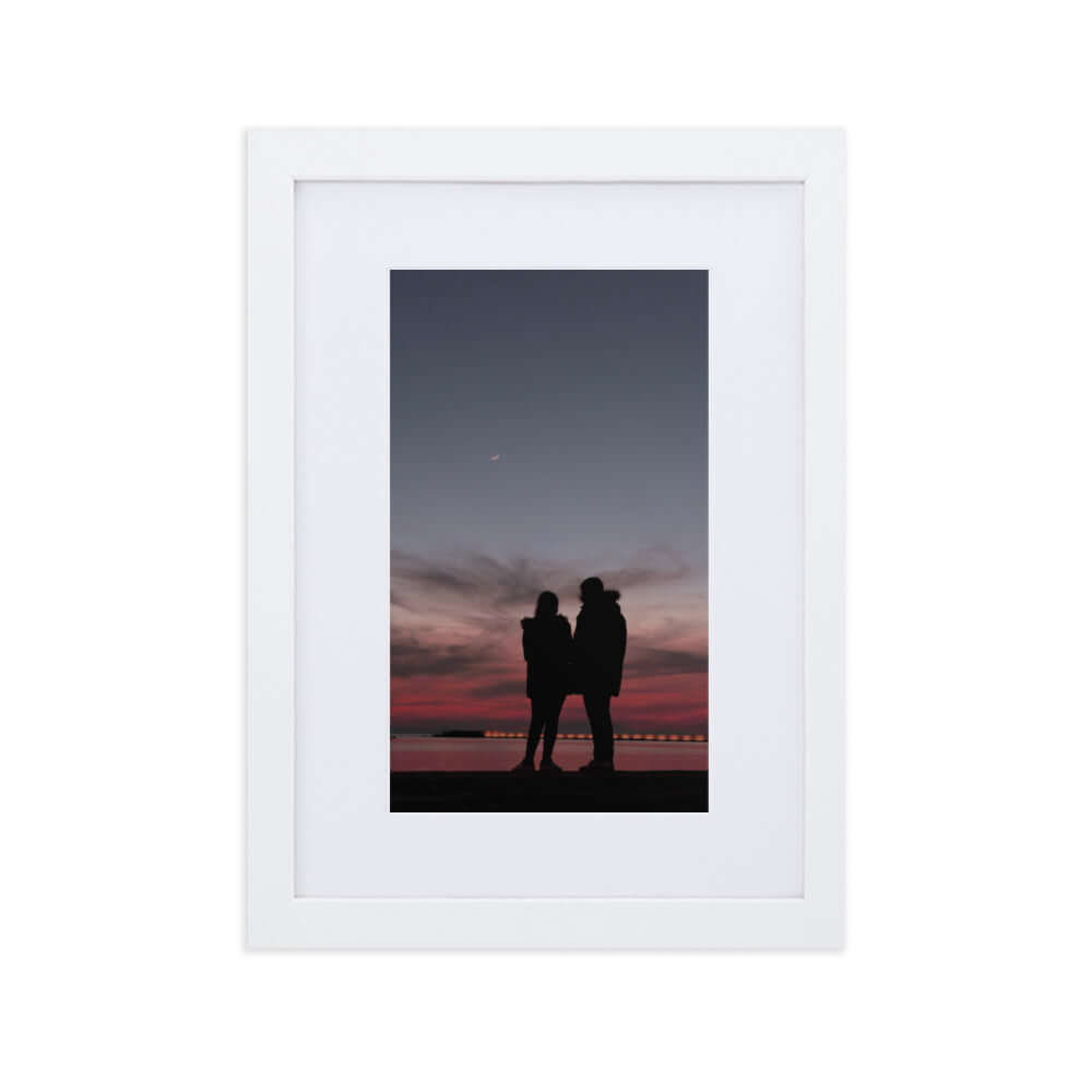 A couple's silhouette during sunset