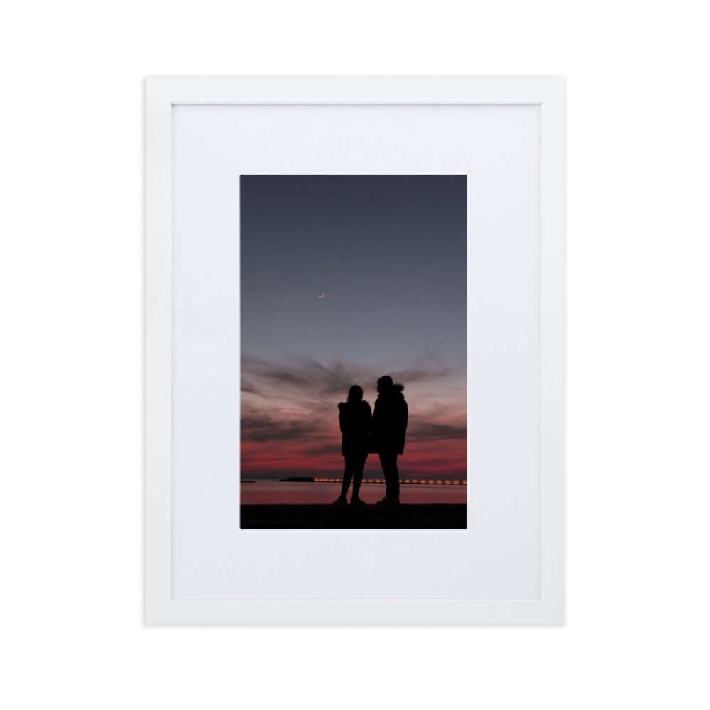 A couple's silhouette during sunset