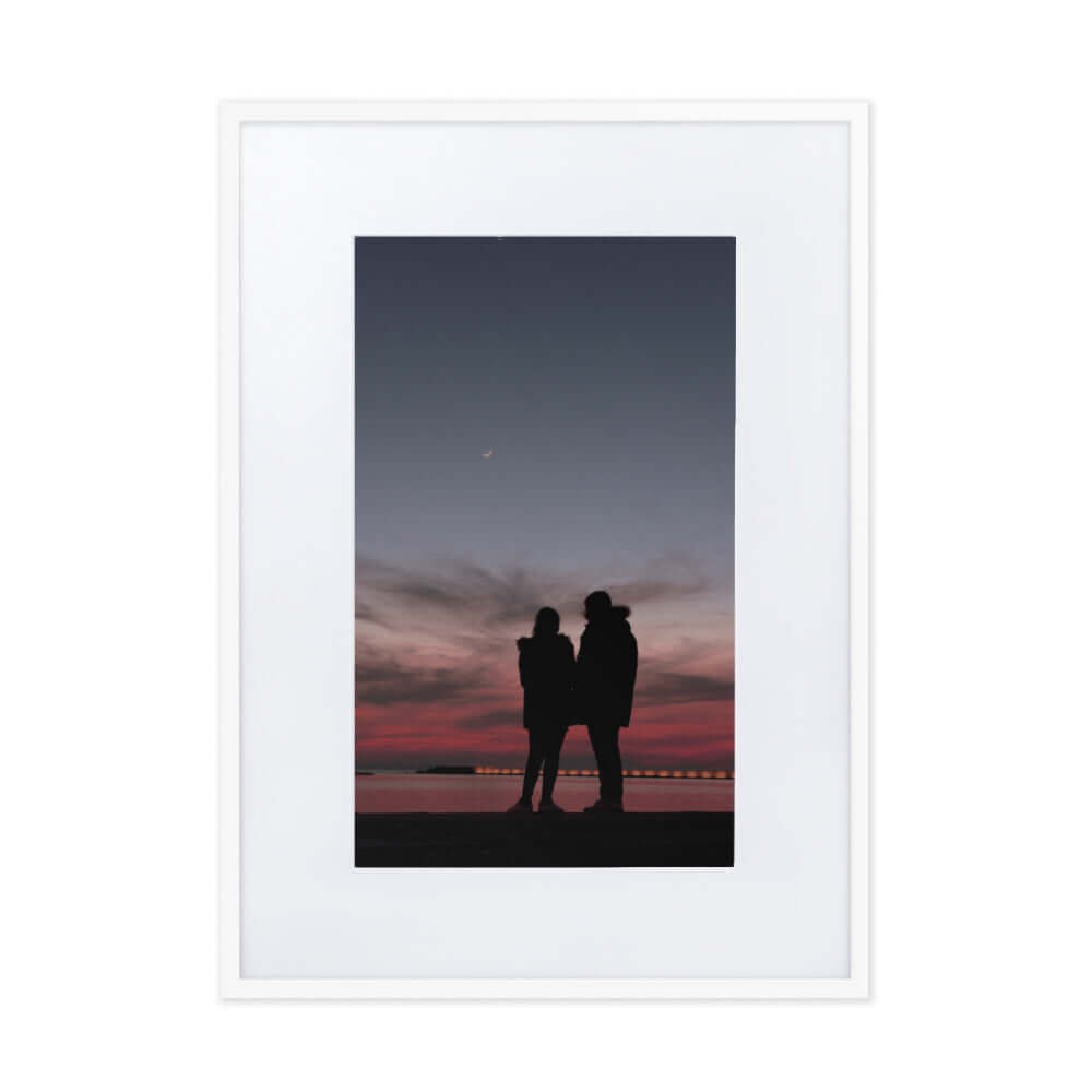 A couple's silhouette during sunset