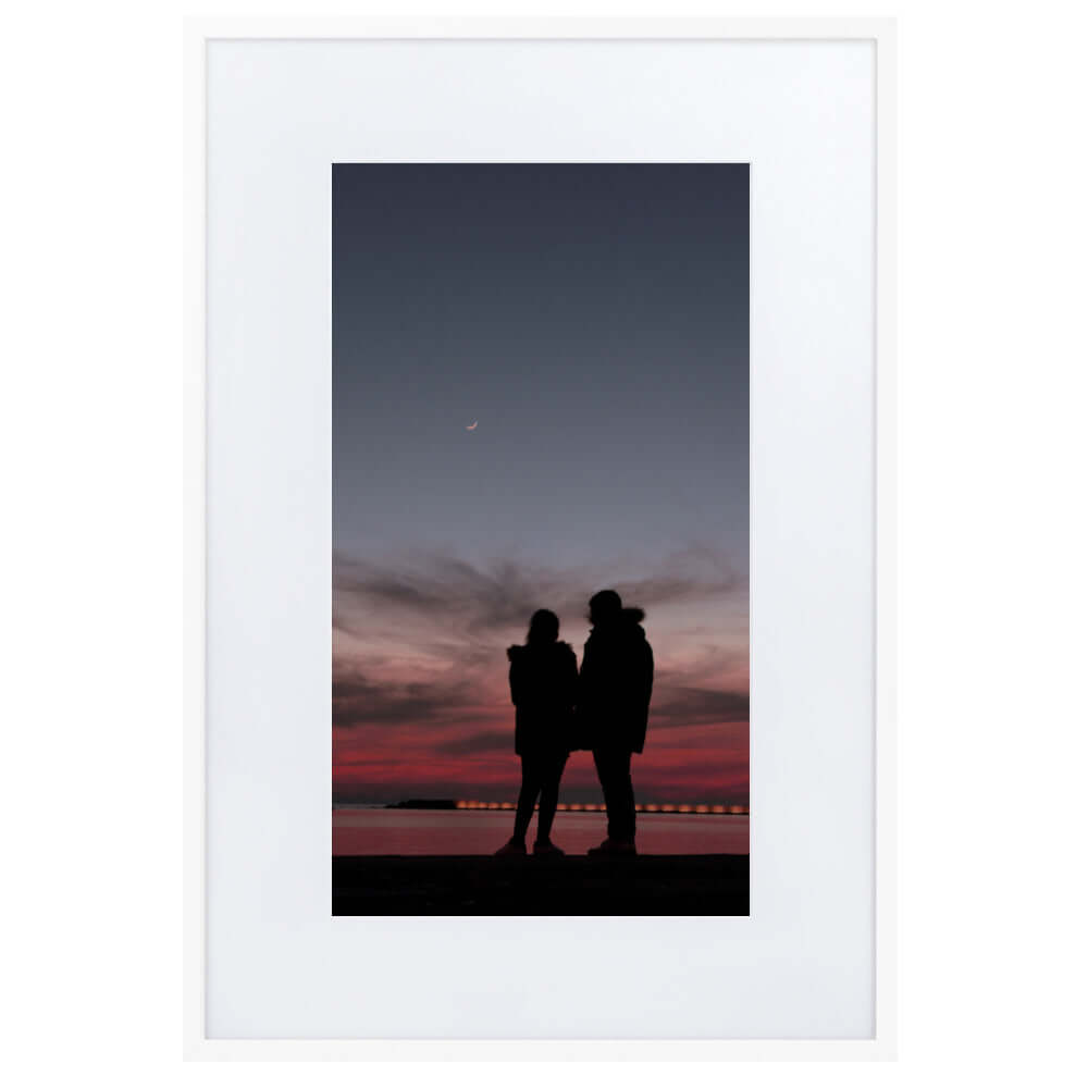 A couple's silhouette during sunset