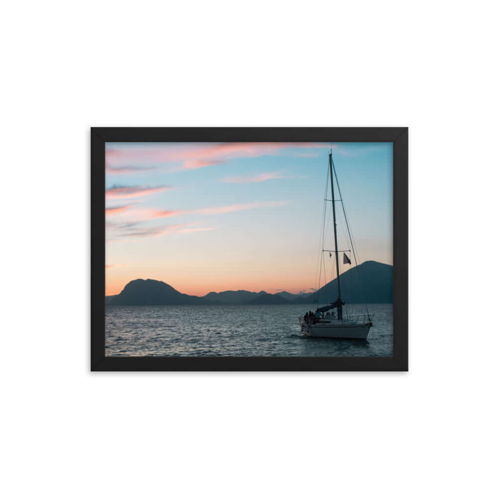 Boat during sunset