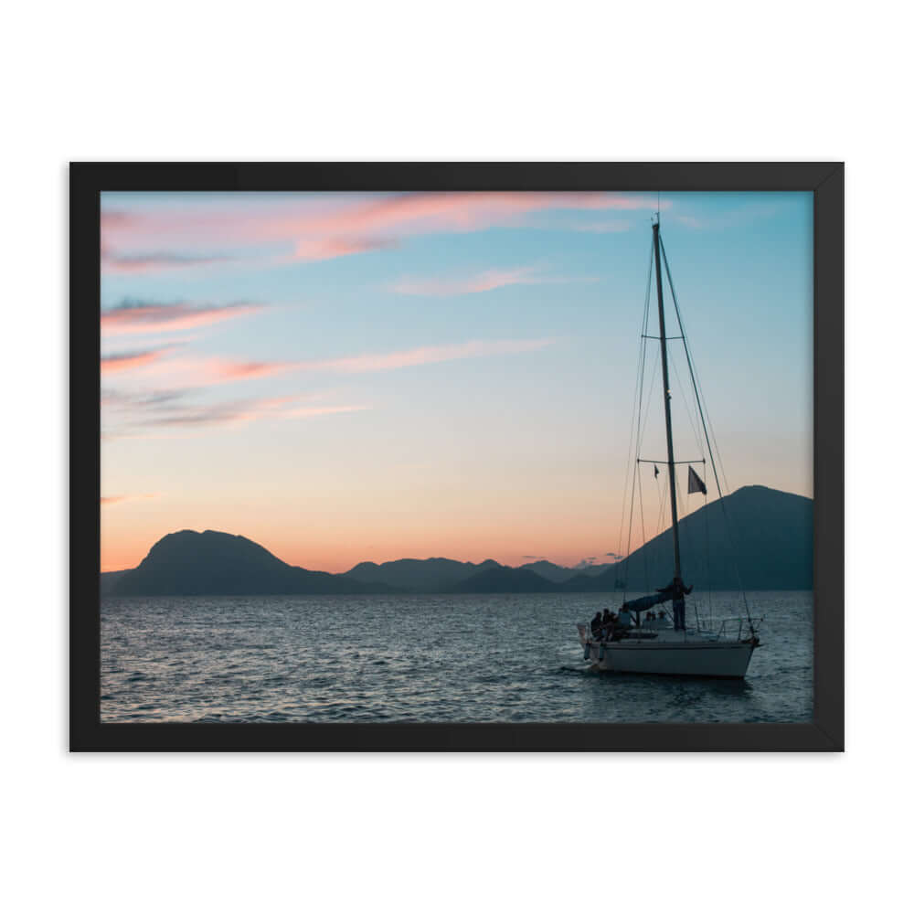 Boat during sunset