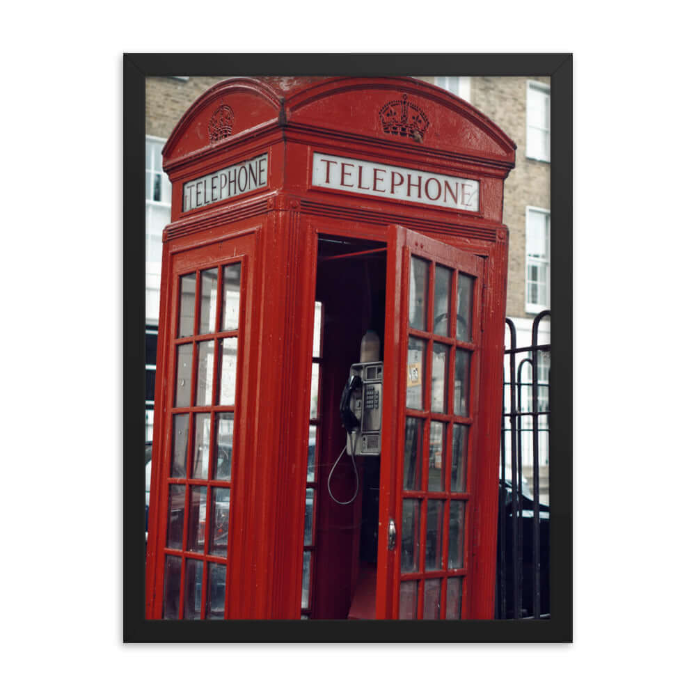 Red telephone box London