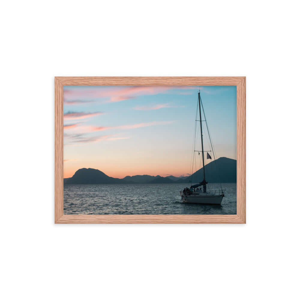 Boat during sunset