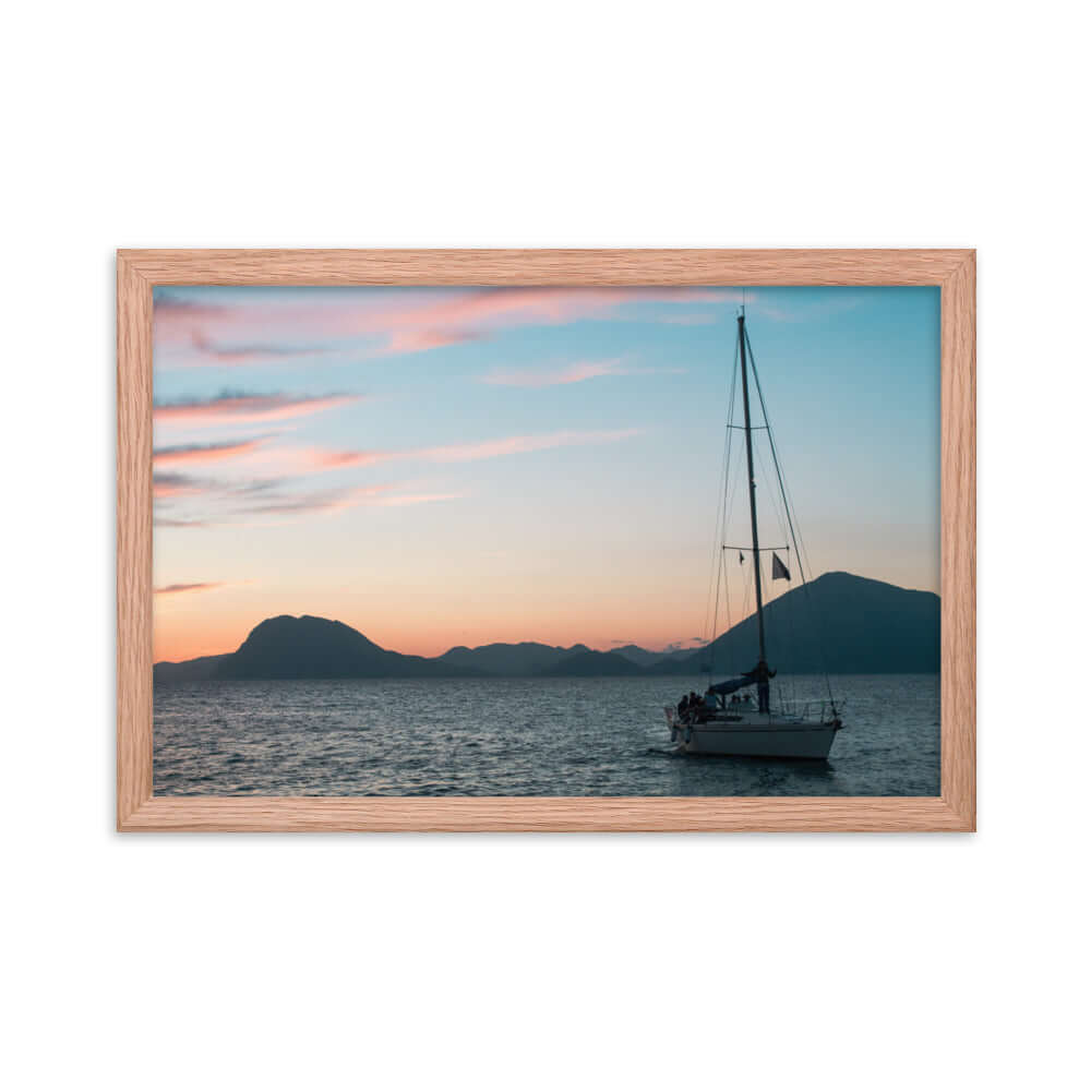 Boat during sunset