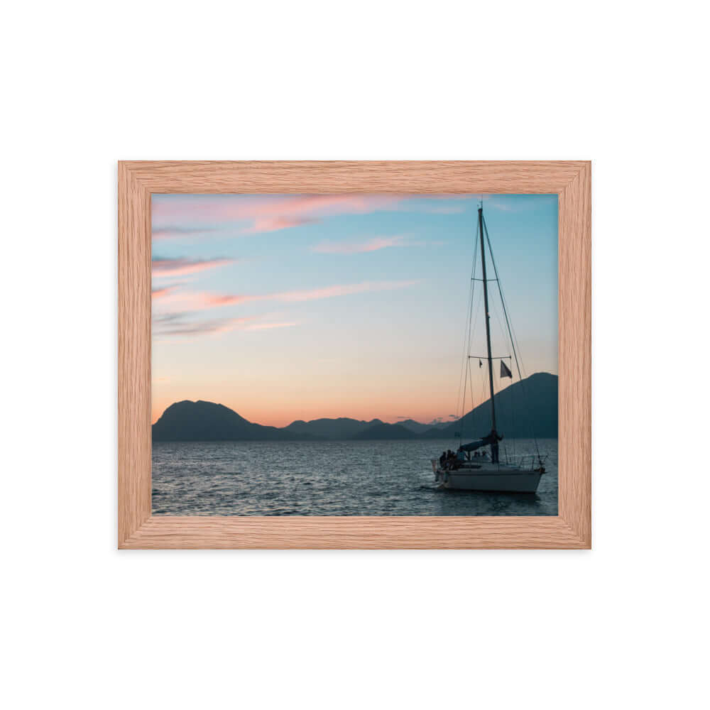 Boat during sunset