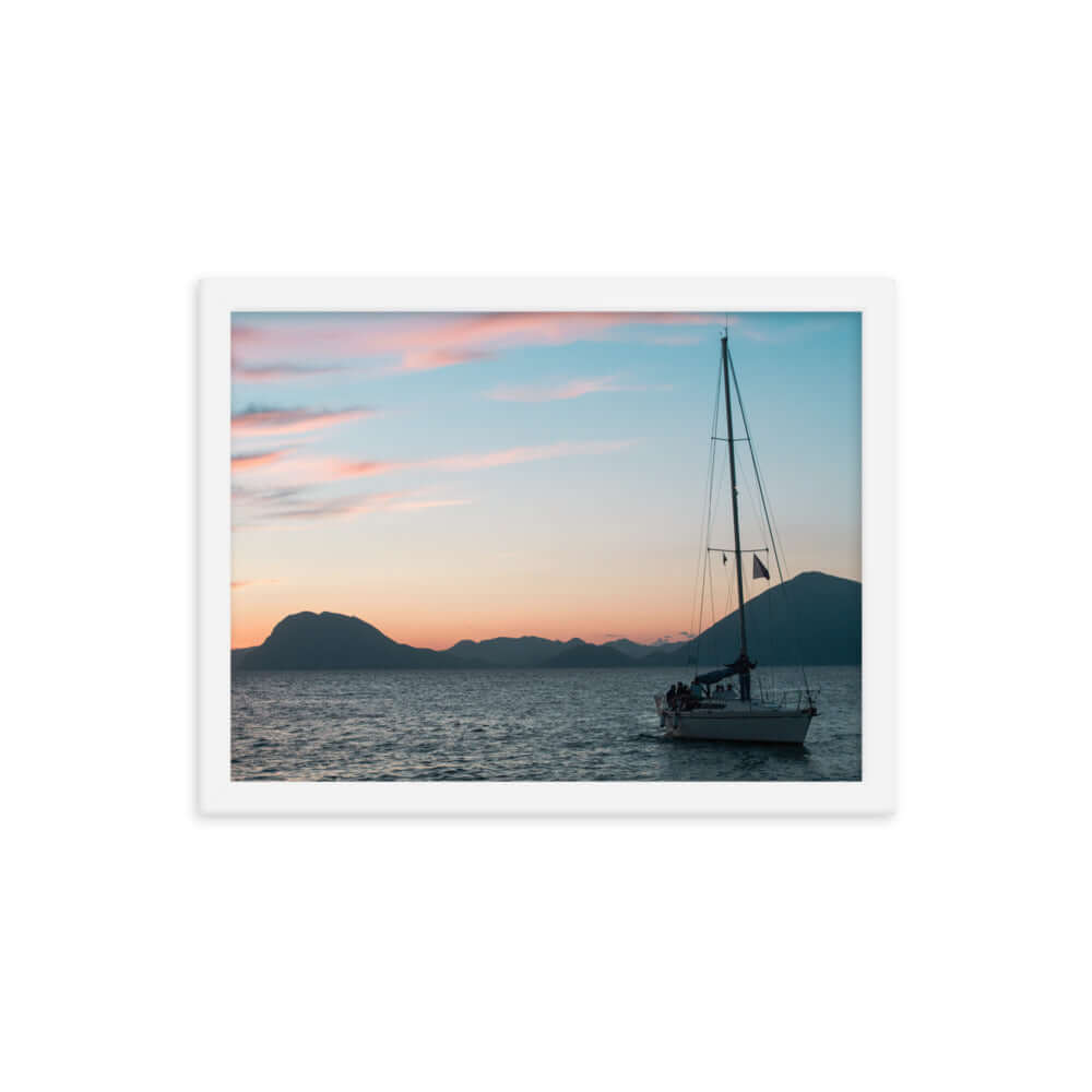 Boat during sunset