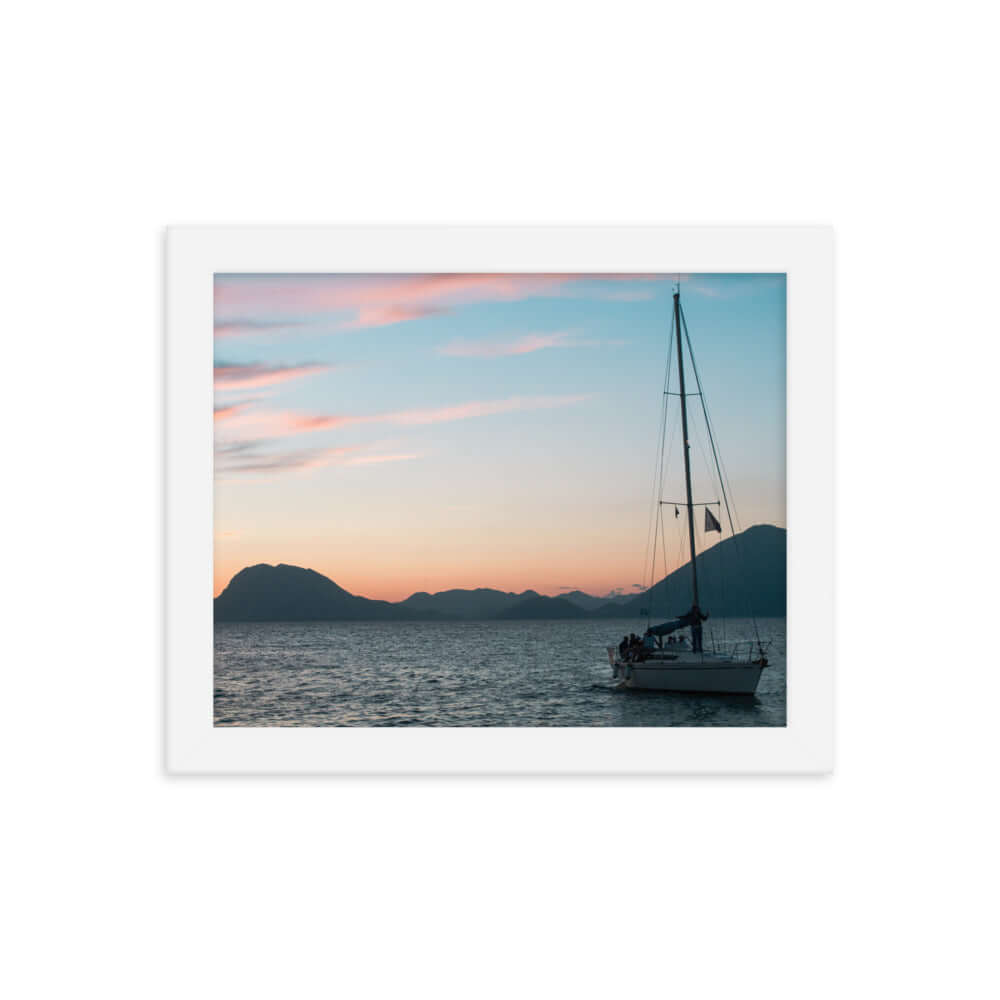 Boat during sunset