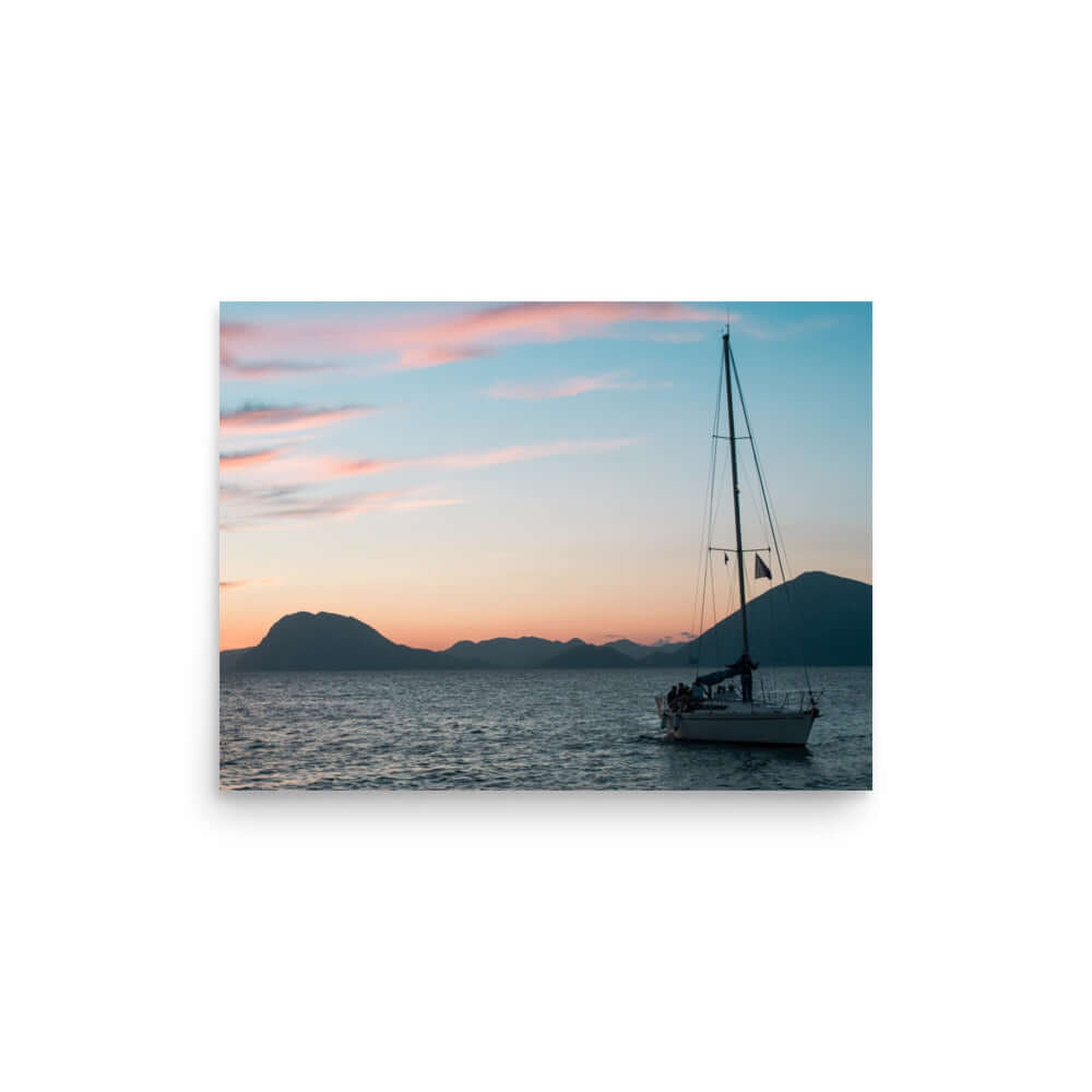 Boat during sunset