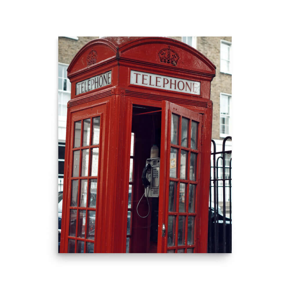 Red telephone box London