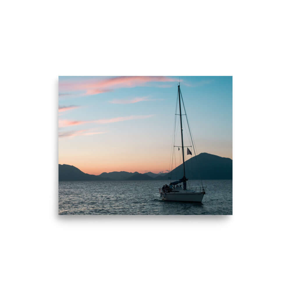 Boat during sunset