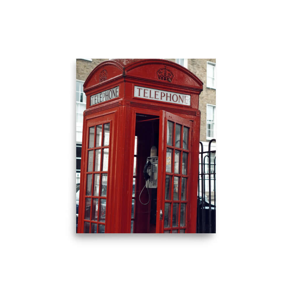 Red telephone box London