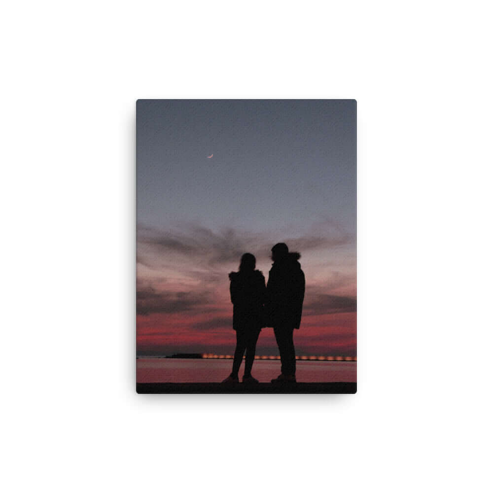 A couple's silhouette during sunset