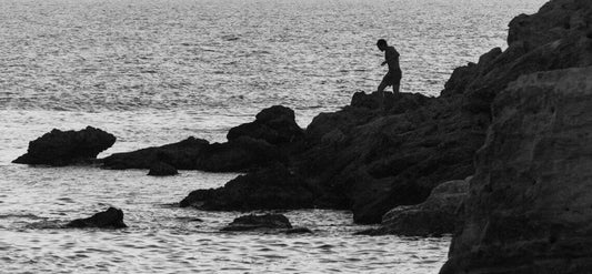 Man ready to dive